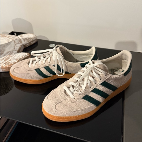 Adidas Women's Cream and Dark Green Sneakers - Picture 4 of 4